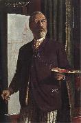 Arnold Bocklin, Self-Portrait in his Studio